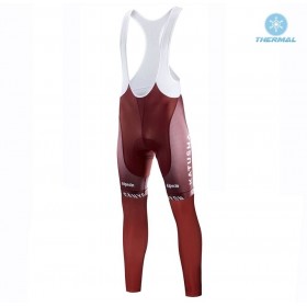 Fietsbroek Lang met Bretels 2019 Team Katusha Alpecin N001 Winter Thermal Fleece